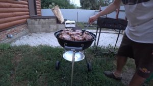 Тест угольного гриля вебер компакт 47  Честный обзор гриль Weber compact kettle 47. 4к видео.