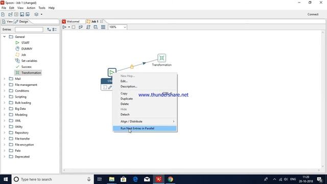 Pentaho Job with Parallel execution option смотреть онлайн