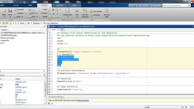 Perform Tile Cracks Detection using MATLAB | Ceramic Tile| Python| Explanation with code| смотреть онлайн