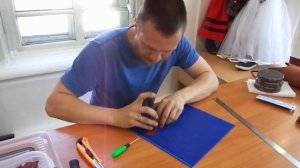 Браслет косичка (5 полосок) из кожи, плетение своими руками.