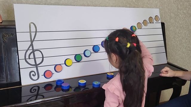 Авторское наглядное пособие для изучения нотной грамоты для детей 4-5 лет смотреть онлайн