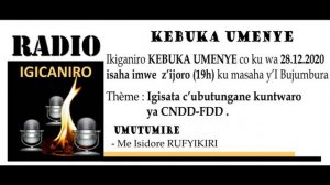 IBURABUZWA RY' UBUTUNGANE RIKORWA NA RETA YA CNDD-FDD