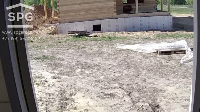 Гараж из сэндвич-панелей на две машины с хоз-помещением [spgarage.ru] смотреть онлайн