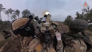 Боевая работа расчетов зенитных установок ЗУ-23-2