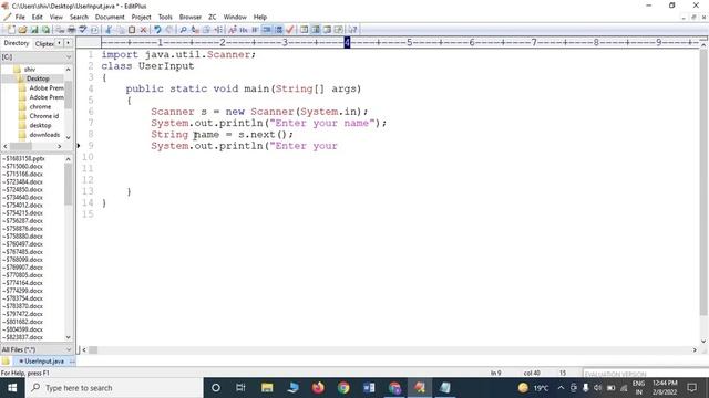 Getting User Input in Java