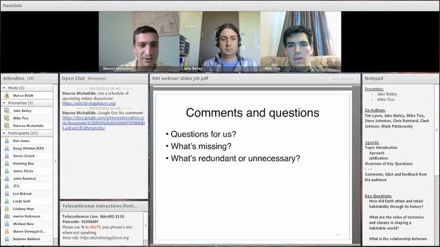 Astrobiology Strategic Planning 2013 - Evolution of the Atmosphere