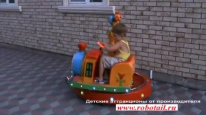 Детская качалка Паровозик на рельсах