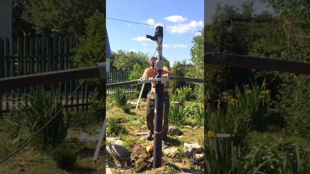 Сваекрут. Закручиваем сваи дрелью. Дрелью закрутили 133 сваю. Винтовые сваи. Калуга. смотреть онлайн