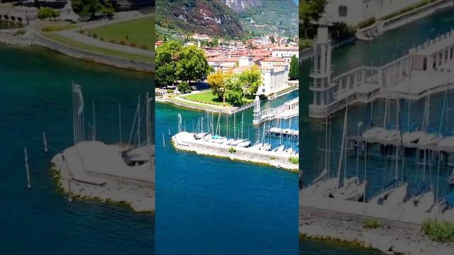 Полет над Рива-дель-Гарда, Озеро Гарда, Италия/Flight over Riva del Garda, Lake Garda, Italy #short