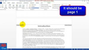 How to insert page numbers in word starting from page 3