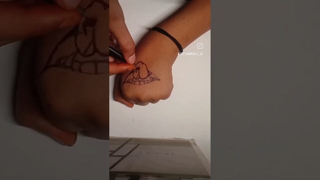 Easy tatoo art #youtubeshorts #anime