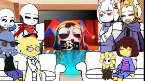 Undertale react to «The Amazing digital circus»//bad english // lazy.//non canon/cringe