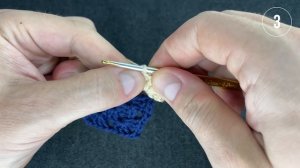 Прямоугольная салфетка для сервировки крючком, 1 часть из 4