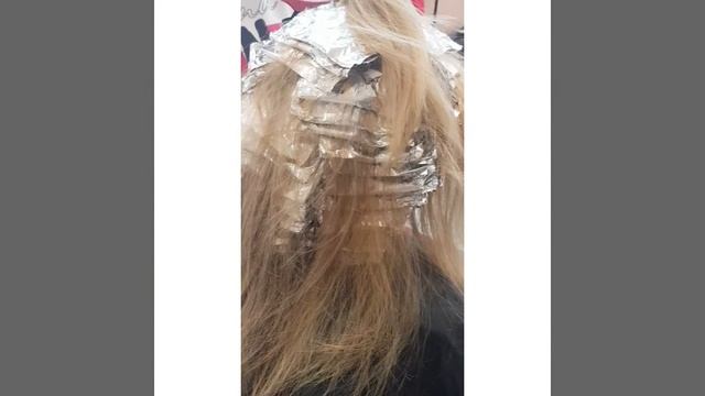 мелирование в вуальной технике с помощью расчески YSP