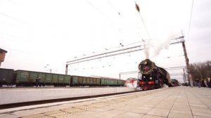 Паровоз серии "Л-3626" в составе ретро-поезда ПОБЕДА.