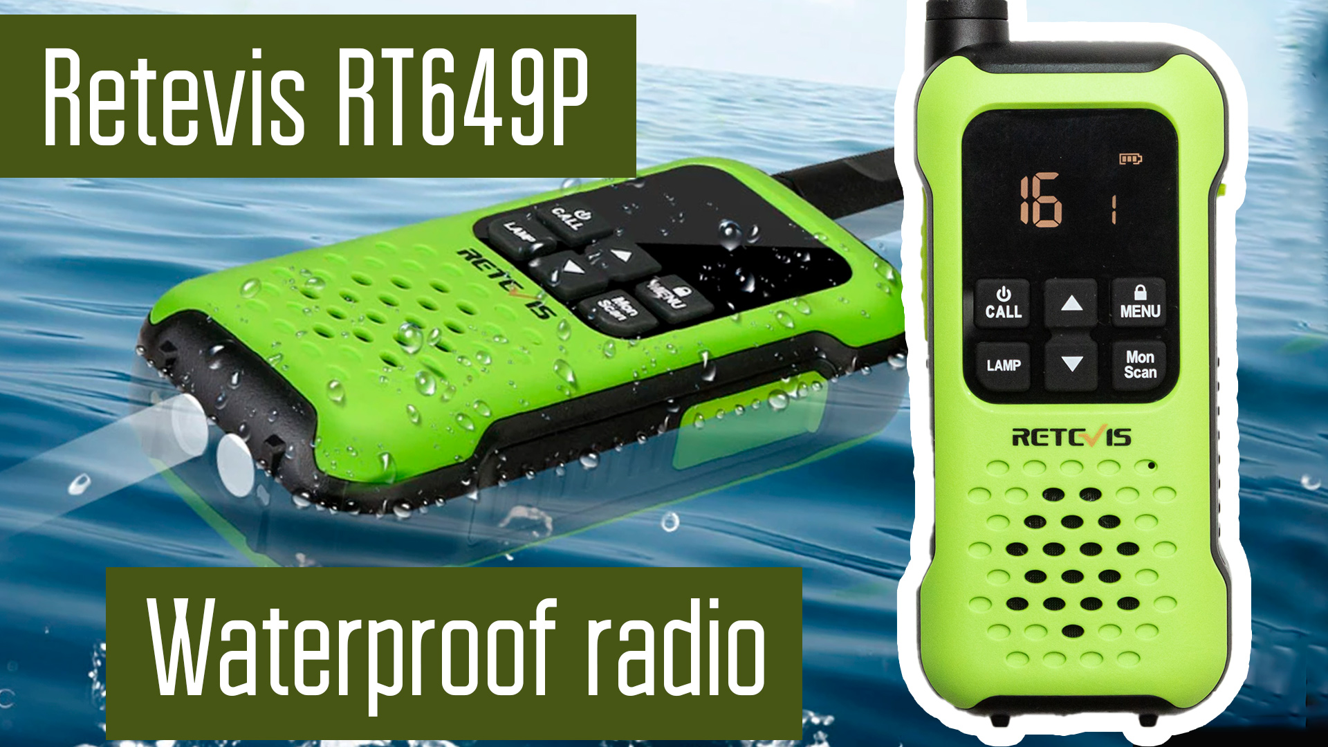 Retevis RT649P влагозащищенная PMR радиостанция.