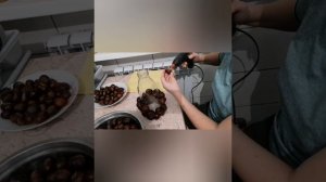 Ваза из каштанов своими руками.