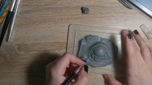 TUTORIAL?| Как слепить барельеф глаза лошади ?| Лепим глаз из пластилина?️☺️