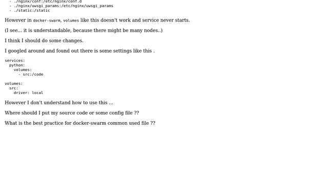 How should I set the volume of docker-swarm? смотреть онлайн