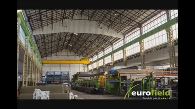 Завод EUROFIELD во Франции по производству искусственной травы. смотреть онлайн