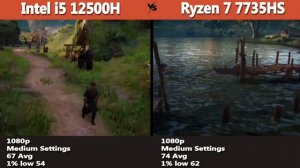 Intel i5 12500h vs Ryzen 7 7735hs Gaming Benchmark | Acer Nitro 5 Gaming Test | #rtx3050