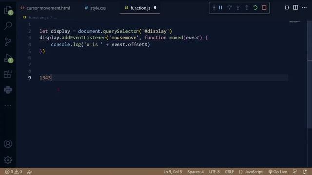 Get mouse position in javascript/Javascript offset/mouse position count using offset #No_Limit_Code