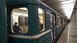 "Необычный звук БПСН!" Электропоезд 81-717/714.5 "Номерной" №45 на станции метро Тёплый Стан