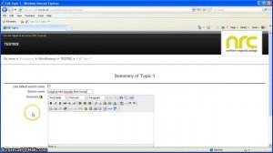 Changing Topic Titles and Adding Summaries in Moodle