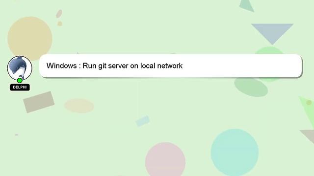 Windows : Run git server on local network смотреть онлайн