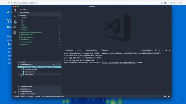 Build & Publish .NET Core with VS Code & App Service on Linux смотреть онлайн