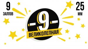 салют ВЕЛИКОЛЕПНАЯ ДЕВЯТКА 9 залпов