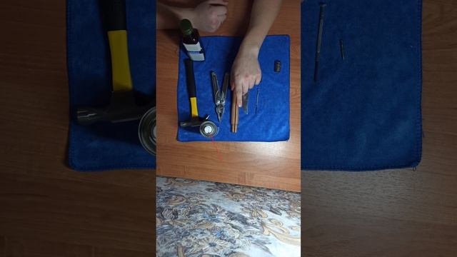 Обработка деревянной рукоятки ножа льняным маслом. Opinel 12.