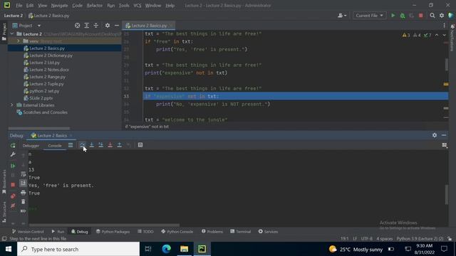 Python Basics Lecture 2 : basic data types