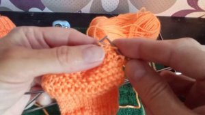 Носочки спицами для малыша. 3-9 месяцев.