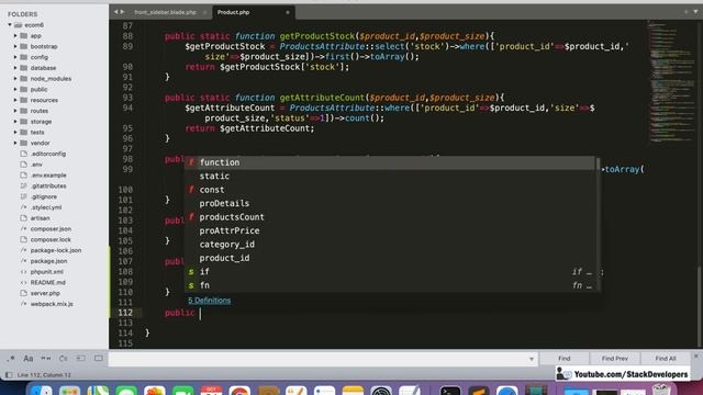 Laravel E-commerce Add-on Feature (VII) | Show Products Count of Categories | Update Sidebar Menu