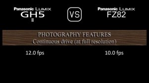 Panasonic Lumix GH5 II vs. Panasonic Lumix FZ82: A Comparison of Specifications