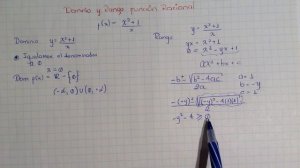 ? FUNCIÓN RACIONAL Dominio, rango y grafica f(x)=x^2+1/x | Juliana la Profe