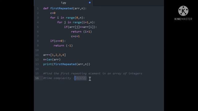 Finding first repeated element in an array | Interview questions #python_seekers #python #amazon