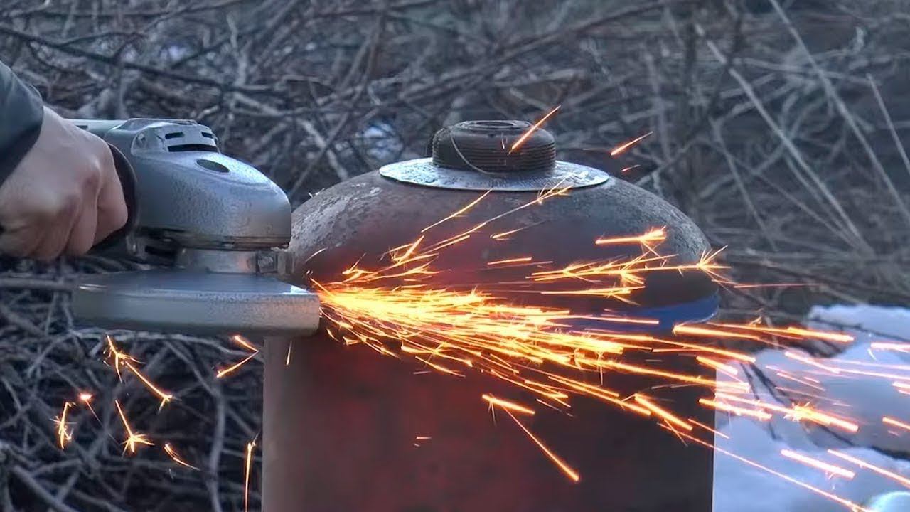 КАК РАЗРЕЗАТЬ ГАЗОВЫЙ БАЛЛОН,БУРЖУЙКА ИЗ ГАЗОВОГО БАЛЛОНА смотреть онлайн