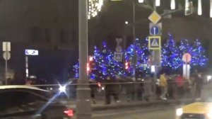 Москва Новогодняя , центр города , 3 января 2020 год ...