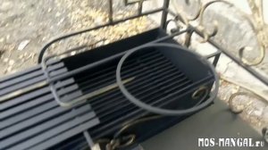 Мангал "Люкс Премиум" с выдвижной жаровней и топкой для казана