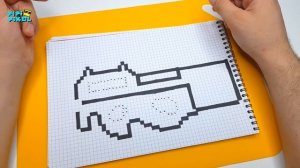 P-90 автомат! ЗИМНИЙ СКИН ! РИСУНКИ ПО КЛЕТОЧКАМ ! КАК НАРИСОВАТЬ PIXEL ART  п-90 Block Strike CS G