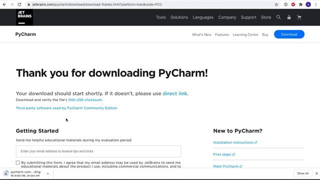 How to Install Python 3.8 and PyCharm Community Edition -- on Mac OS