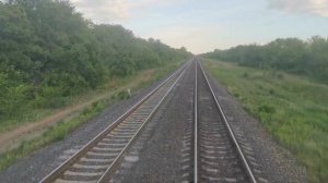 Тоцк - Красногвардеец 2. Поездка в кабине машиниста тепловоза 2тэ10М.