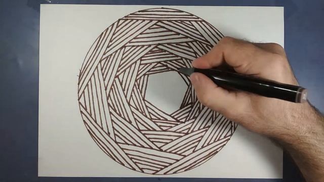 ИЛЛЮЗИЯ 3д рисунка Круг зентангл Простой объемный рисунок смотреть онлайн
