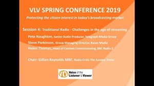 VLV Spring Conference 2019 - Session 4 - The Future of Radio