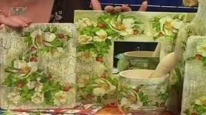 Декупаж кухонной доски, рамочки для зеркала и салфетки. Мастер класс