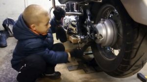 Yamaha Drag Star 650 разбор заднего колеса.