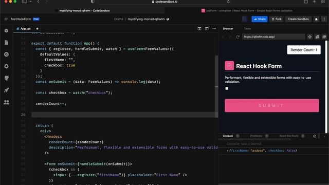 React Hook Form - useForm: unregister смотреть онлайн
