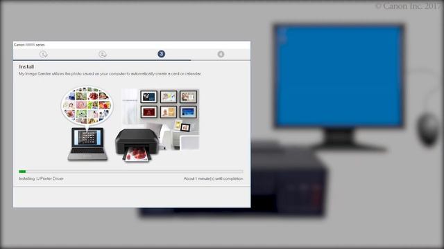 Connecting the printer and a computer via USB (G1010 series) смотреть онлайн